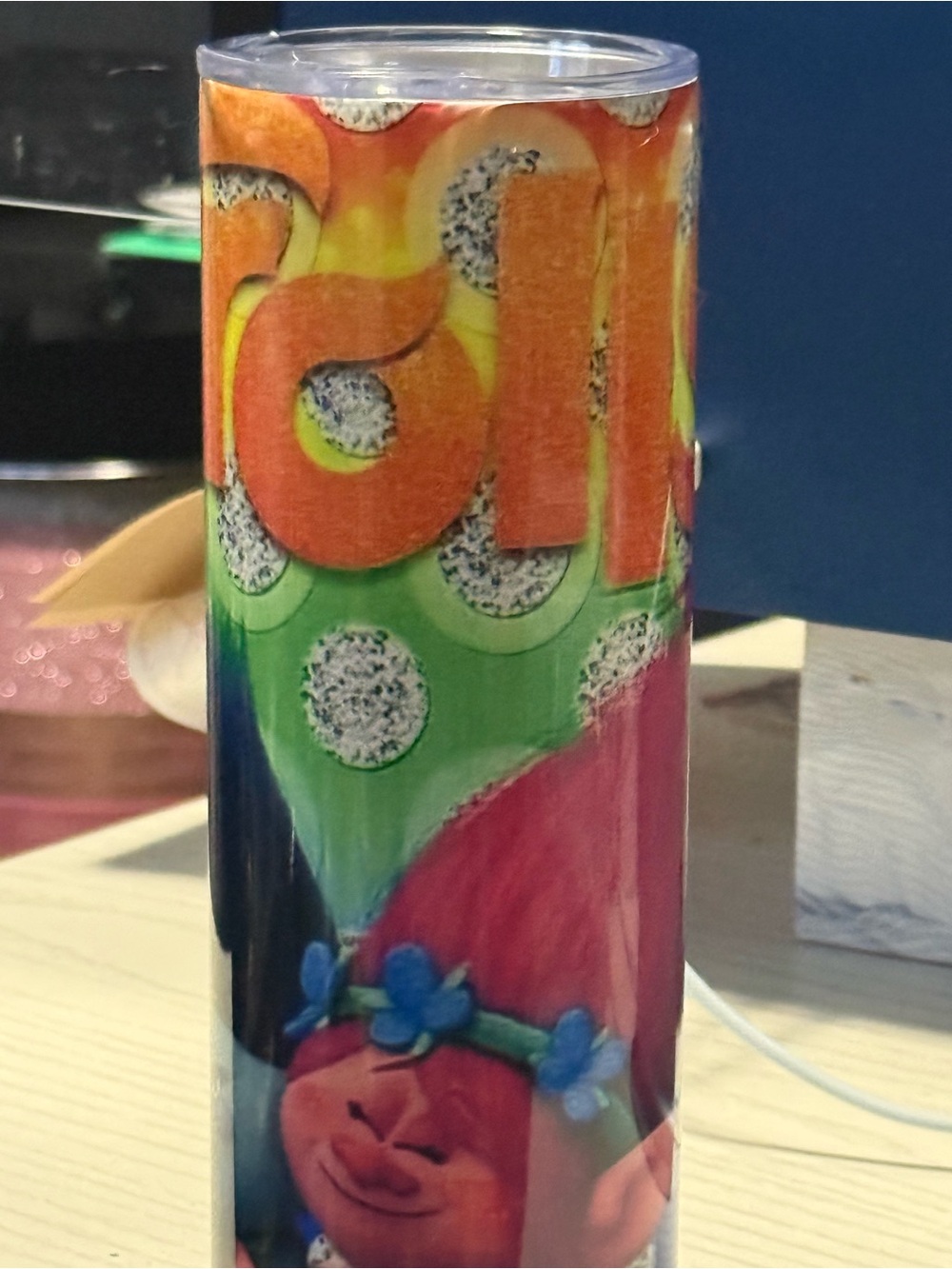 Colorful Multicolor Art Cylinder with Playful Character Design